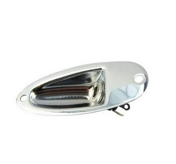 Electric Guitar Jack Connector - Boat-Shaped, Fits Fender - Available in Silver, Black, Gold