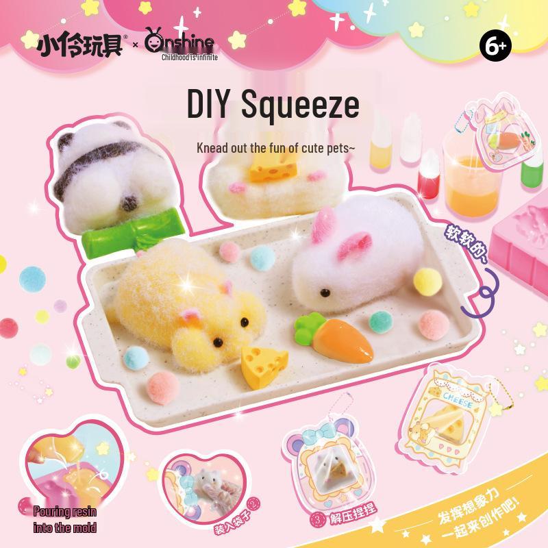 

Creative Panda Silicone Squeeze Toy Set for Kids - Portable Decompression Fun Anytime