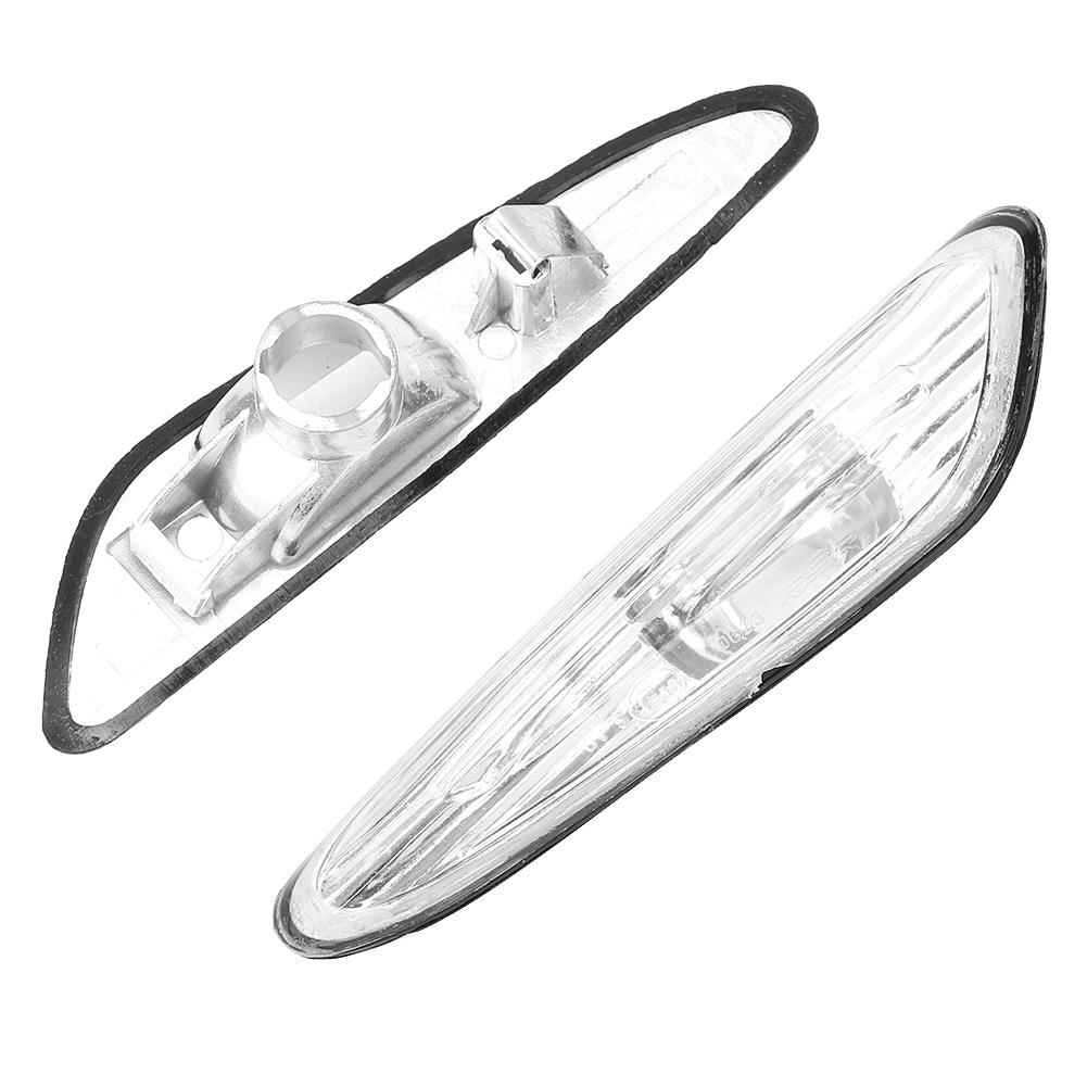 1 Pair Turn Signal Side Marker Lamp Cover 63137165915 63137165916 Fit for E46 325i Transparent