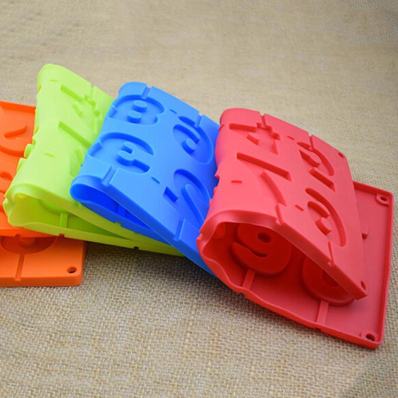 Aomily-Silicone Lollipop Mold, DIY Bakeware, 3D Handmade Pop Sucker Sticks, Lolly Candy Chocolate with Stick Shape, 0-9 Numbers