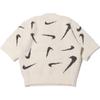 Nike Phoenix Cozy Bouclé Logo Print Slim Fit Cropped Casual Knit Short Sleeve T-Shirt Women Tops FD4287-104