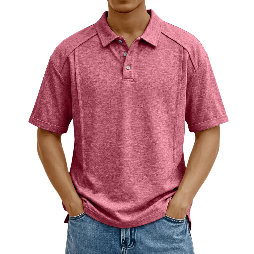 Men's Casual Collared Lightweight Breathable Short-Sleeve Shirt