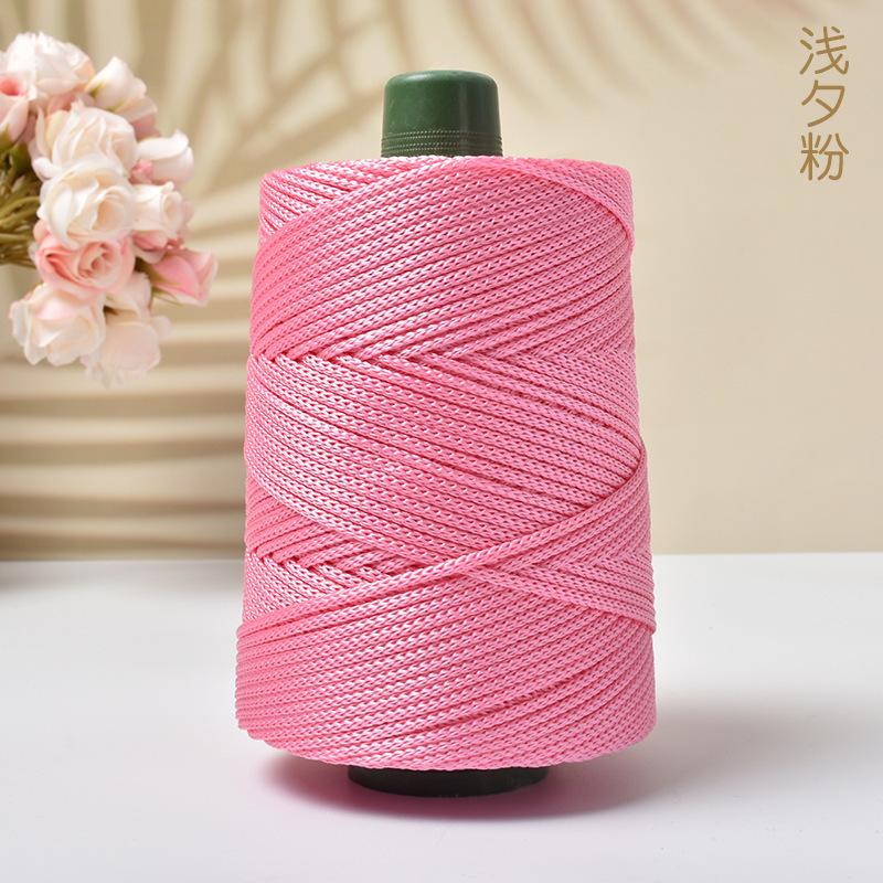 Light-Weight Ice Silk Yarn for Summer DIY Hand-Woven Sun Hat Bag Shoes Cushion Craft Rope Hollow Wool Crocheting Cushion