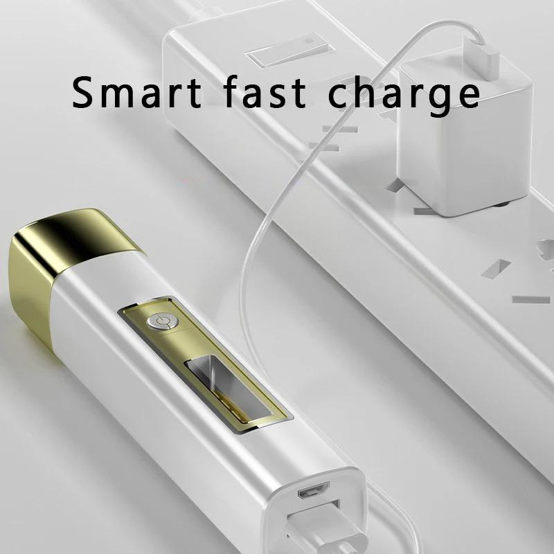 Hochleistungs-LED-Taschenlampe mit starkem Seitenlicht, USB-wiederaufladbare Taschenlampe, ultrahelle Lampe, Mini-tragbare Laterne, Notfall-Outdoor