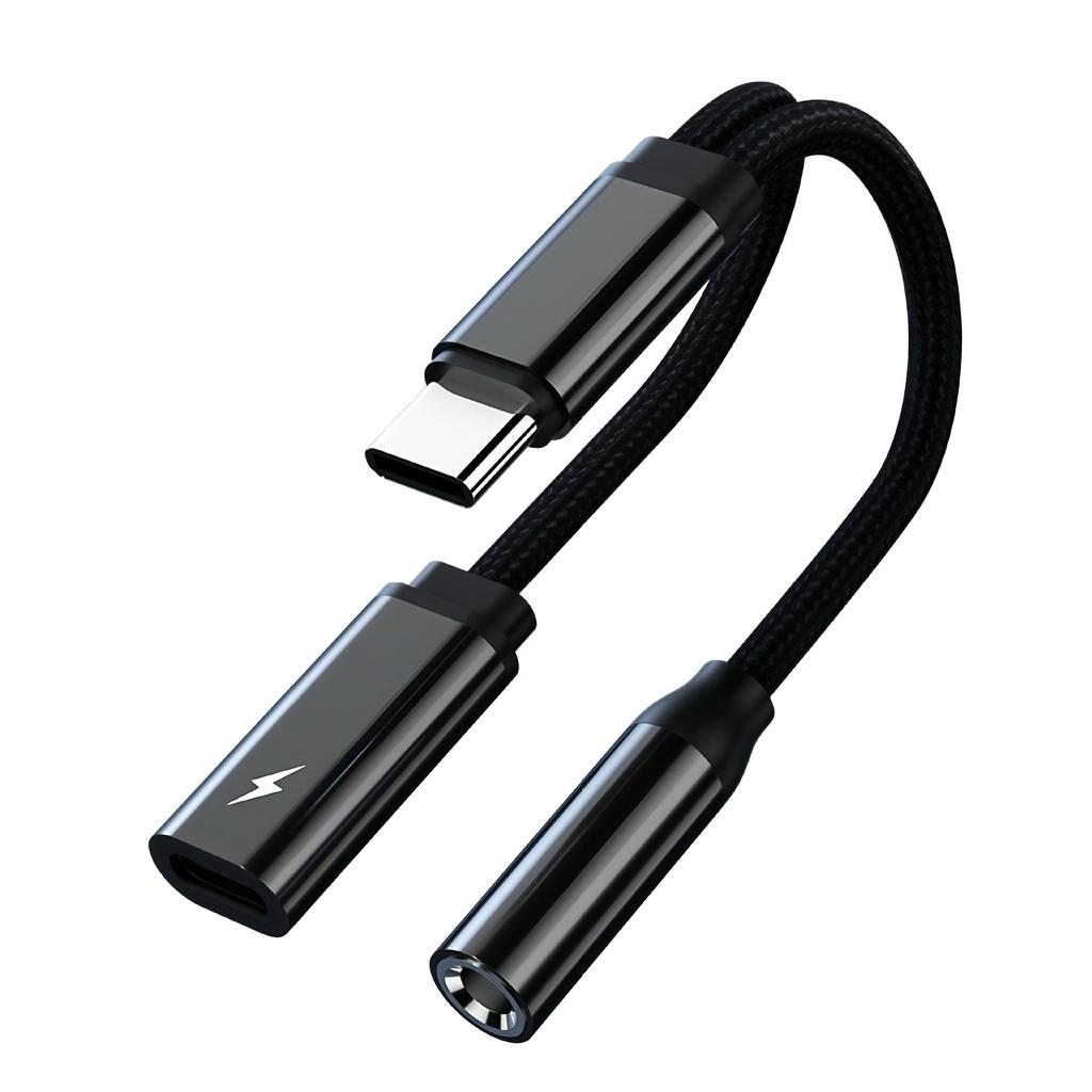 2-in-1 Type-C Charging & Calling Adapter: Multifunctional Sound Card & Audio Cable for Live Streaming