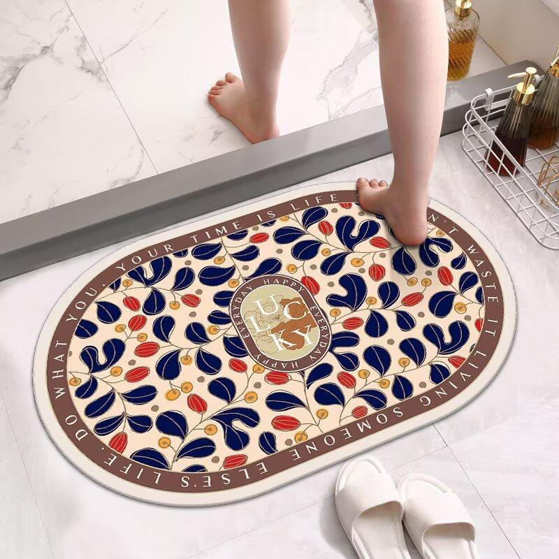 

Bathroom floor mat, diatom mud absorbent cushion, toilet, toilet door non-slip carpet, household quick-drying floor mat 40x60cm15.7x23.6in