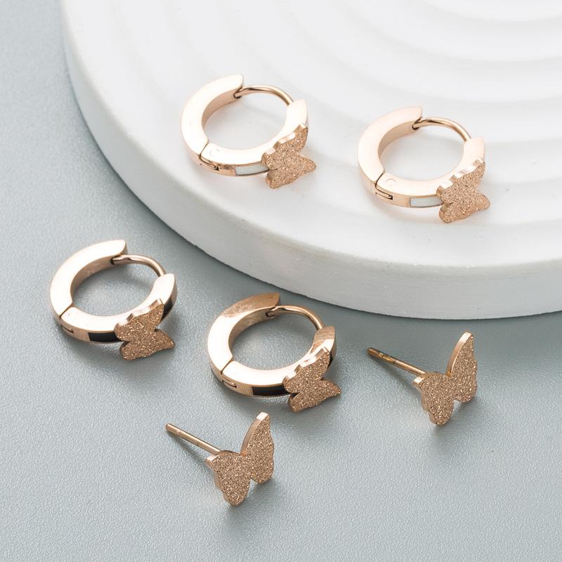 Women's Stud Earring Heart Shaped Creative Micro Set Color Zircon Exaggerated Accessories Earrings