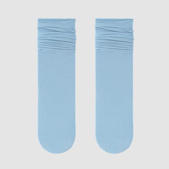 3 Paia Calzini Traspiranti in Seta Ghiaccio Estivi Ultrathin Calzini a Mezza Gamba Color Caramella Calzini a Spugna Casual Calzini alla Caviglia con Bordo Arrotolato