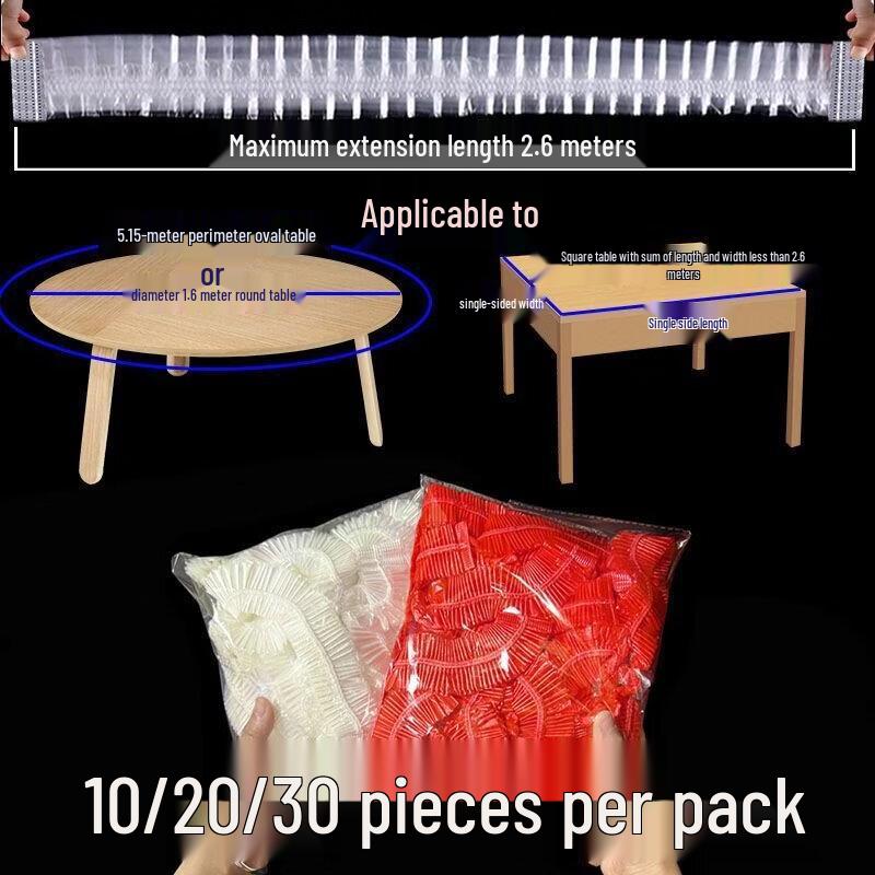 ZISIZ Elastic Drawstring Disposable Tablecloth