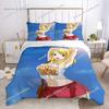 Japan Anime Bedding Set 3D Print Cartoon Fairy Tail Duvet Cover Single Double King Bed Cover Set Kids Gifts
