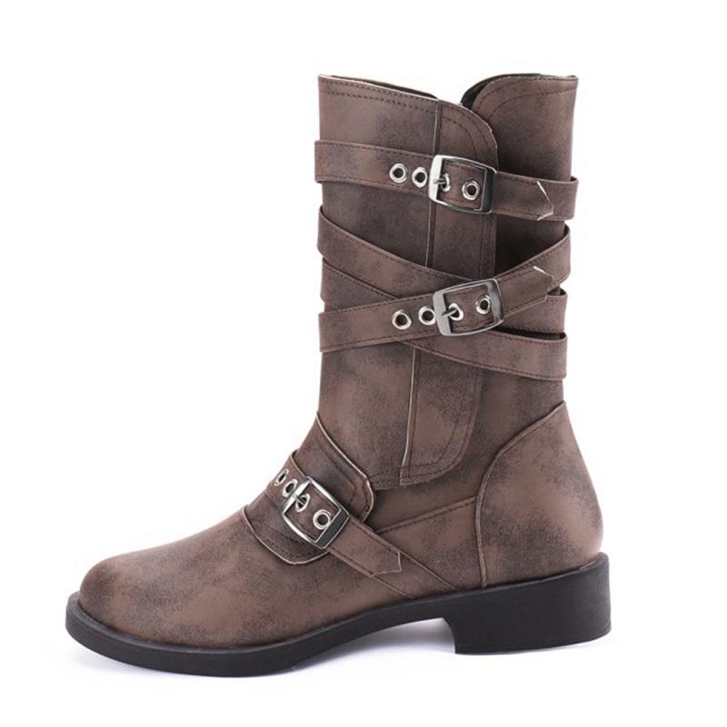 Mode für Männer Stiefel Mode Winterschuhe für Männer Runde Kappe Arbeitsstiefel Männer Dicke Ferse Männliche Schuhe Bequeme Turnschuhe Botas Hombre Große Größe