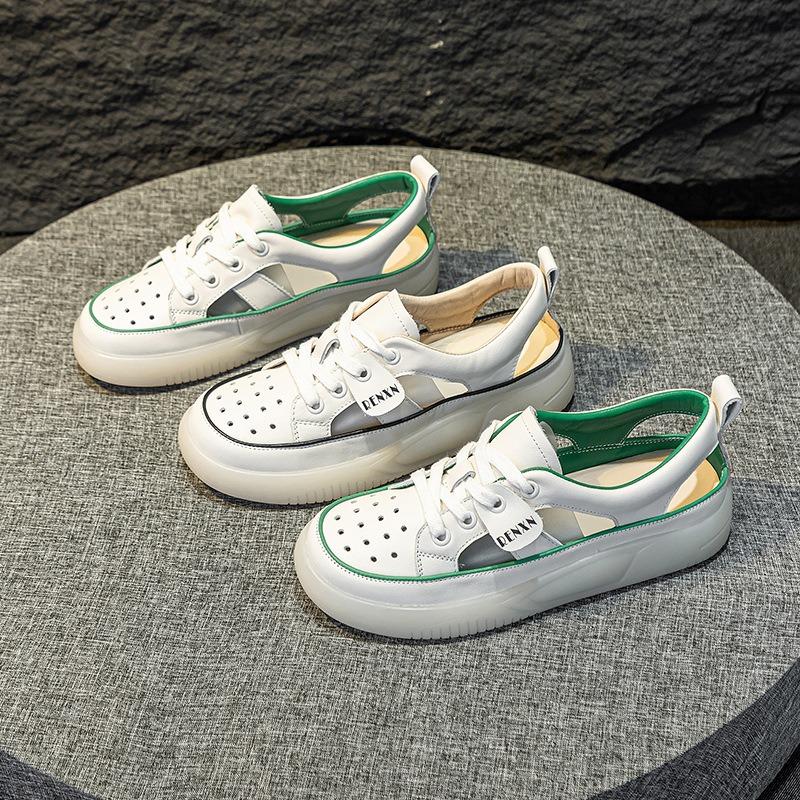 

Туфли из натуральной кожи белого цвета, повседневные, на плоской подошве 35 зелёный