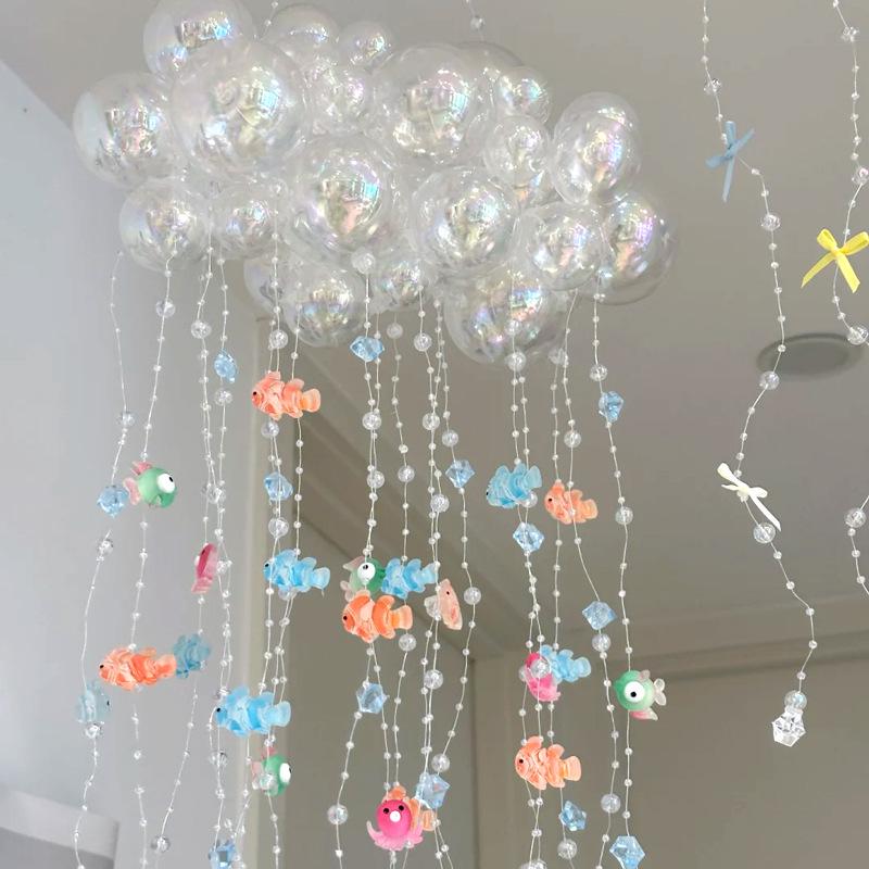 11-Piece Star & Cloud Crystal Curtain for Wedding or Event Decoration