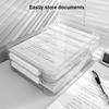 Large Capacity A4 File Box, PET Transparent Waterproof Storage, Snap-Lid Stackable Office Organizer