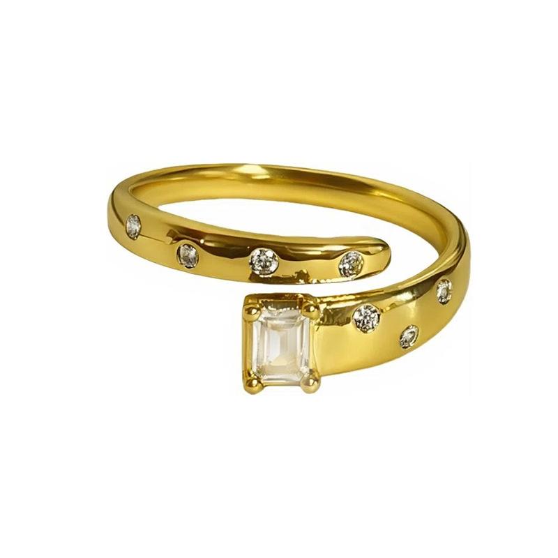 Retro Exquisite Niche Design Sense Ye Yun Bead Ring Women'S Light Luxury High-End Sense Index Finger Ring Accessories