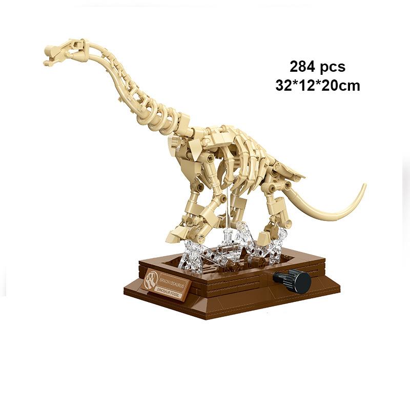 Dinosaur Skeleton Fossil Building Blocks Sets Tyrannosaurus Rex Pterosaur Brachiosaurus MOC Creative Educational Toys Gift