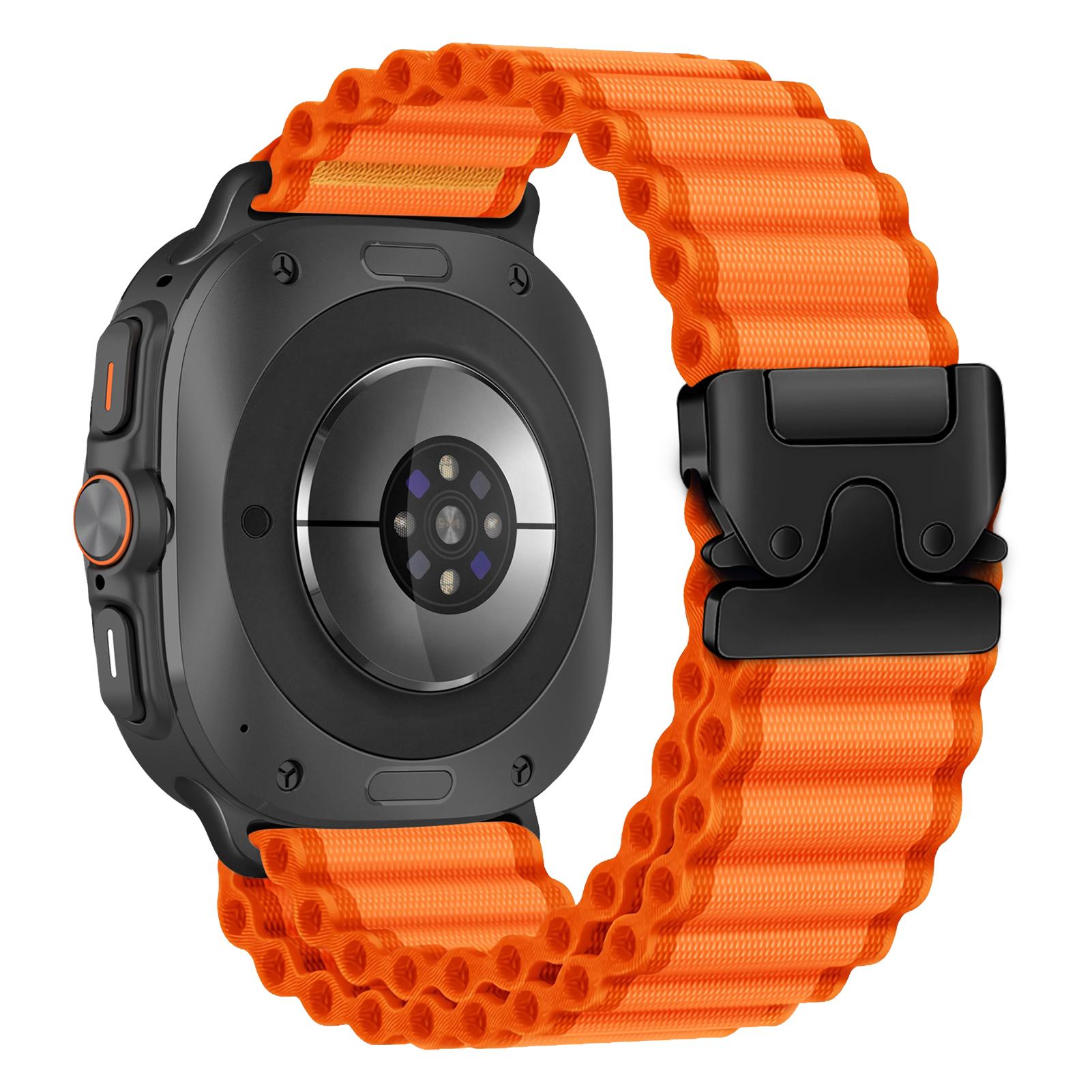 

Band For Samsung Galaxy Watch Ultra 47mm accessories belt Parachute Nylon alpine loop bracelet correa Galaxy watch 7 Ultra Strap Galaxy watch 7 Ultra оранжевый