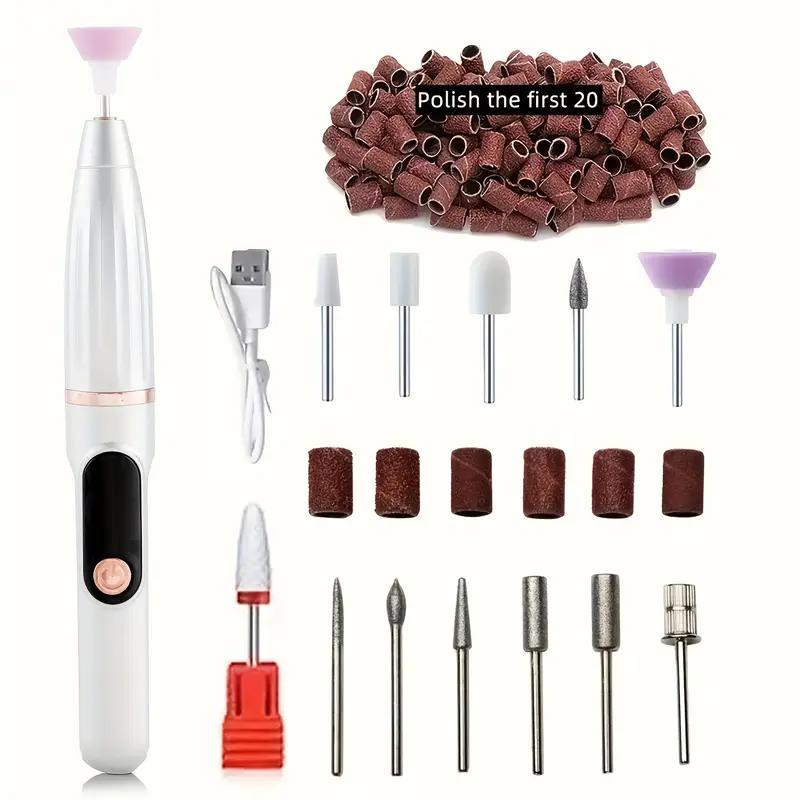 Electric nail polish machine/nail remover/nail machine portable LCD electric nail clippers nail sharpener Other белый