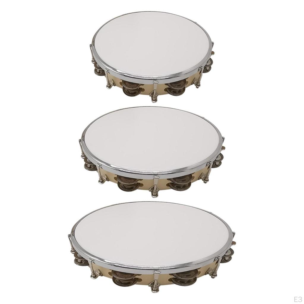 Tambourine Hand Drum, Percussion Instrument Gift, Musical Educational Toy for Dance Photo