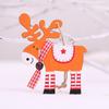 Wooden Joyful Christmas Reindeer Ornaments Playful Colorful Decorations For Celebrations Festive