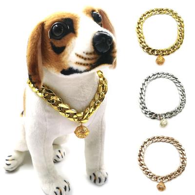 Fashion Dog Supplies Cat Jewelry Dogs Collar Cuban Chain Pet  Bulldog Pitbull Collar