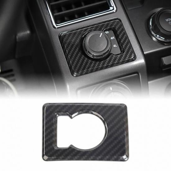 4WD Four-Wheel Drive Cover Ddecoration Trim for Ford F150 2015-2019 Carbon Fiber
