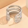 European & American Personalized Multi-layer Open Line Adjustable Stainless Steel Ring Jewelry