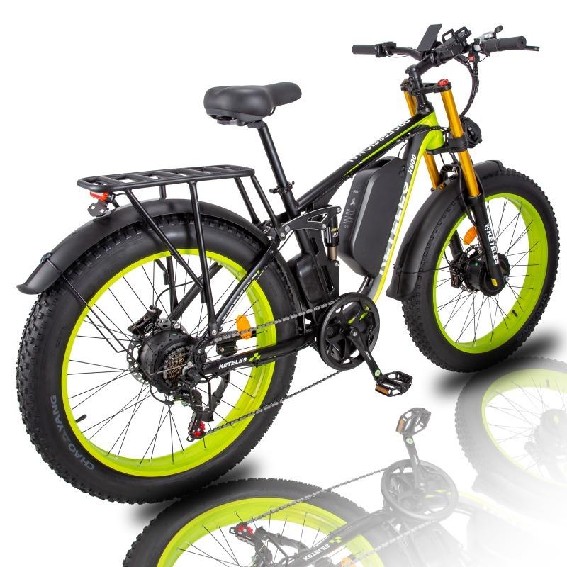 KETELES K800Pro Dubbele 1000W 2000W All Terrain 26x4.0 Dikke Band Hydraulische Schijfrem Elektrische Fiets