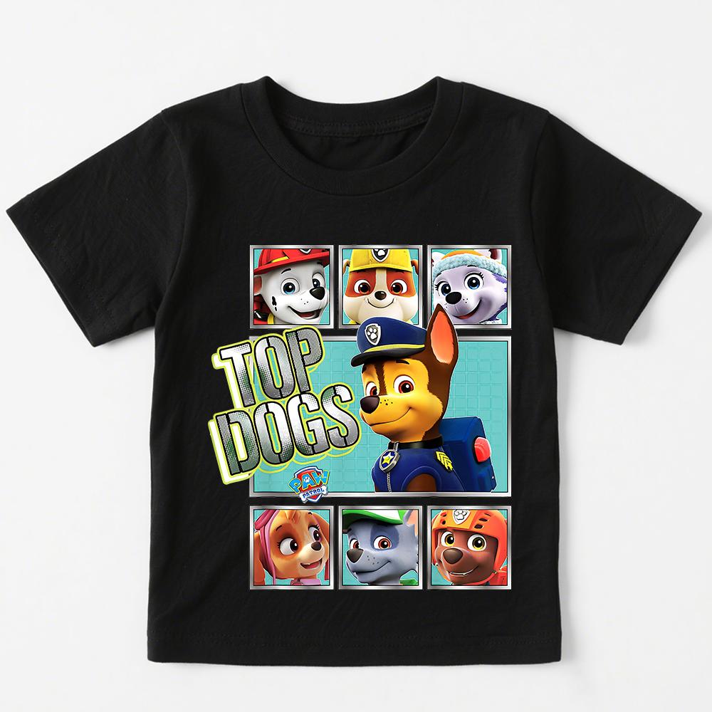 Paw Patrol Graphic Tee for Children Casual Cotton T Shirt Boys Girls Everyday Wear Soft Breathable