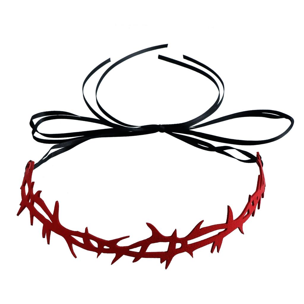 Ornament Temperament Flannel Thorns Collarbone Chain Halloween Witch Cosplay Gothic Necklace Woman