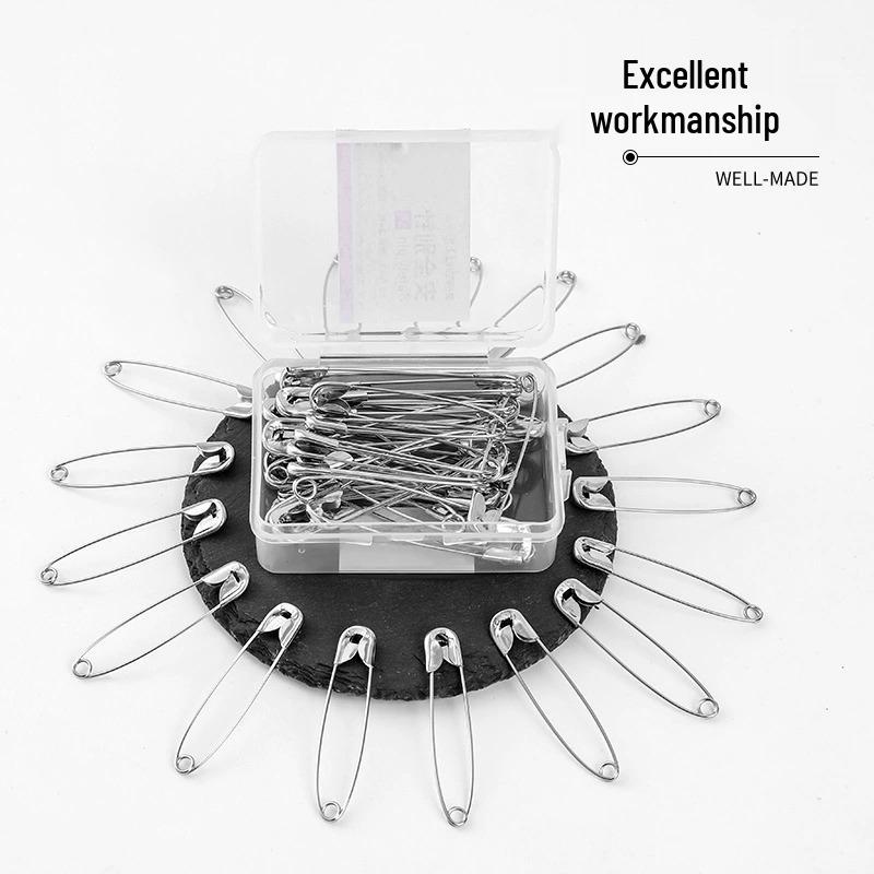 Old-Fashioned Large Safety Brooch Pins: Sturdy, Thickened Design for Securing Clothes