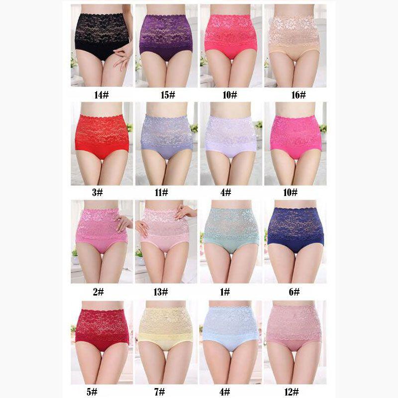 Women Lace High Waist Seamless Underwear Panties Knickers Lingeries Briefs L2xl