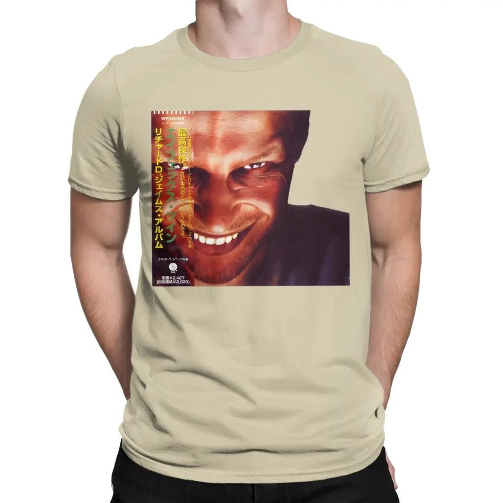 Aphex Twin - Richard D T-shirt da Uomo in Cotone T-shirt Divertenti Girocollo Maglietta a Maniche Corte Abbigliamento Taglie Forti