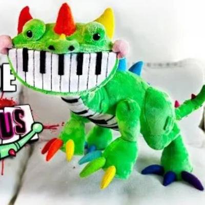 Pianosaurus Peluş Kabus Yaratıkları Yeşil Dinozor Peluş Oyuncak Anime Sevimli Oyuncaklar Bebek Koleksiyonluk Peluşlar Çocuk Hediyesi Özel