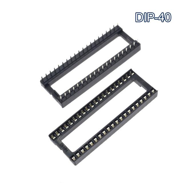 10PCS IC Sockets DIP6 DIP8 DIP14 DIP16 DIP18 DIP20 DIP28 DIP40 Pins Connector DIP Socket 6 8 14 16 18 20 24 28 40 Pin