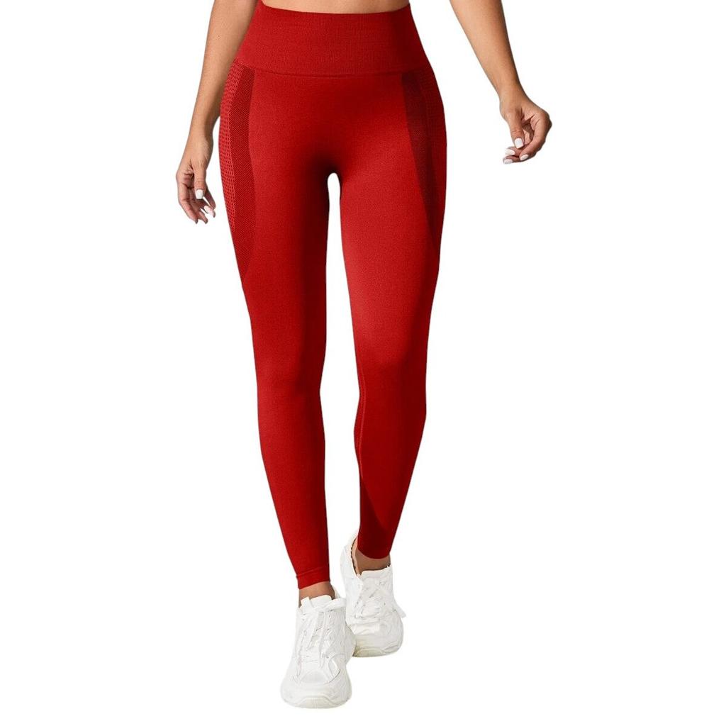 Colanti Sport Eleganti High Waist Push-Up Effect Red L Shapewear Leggings
