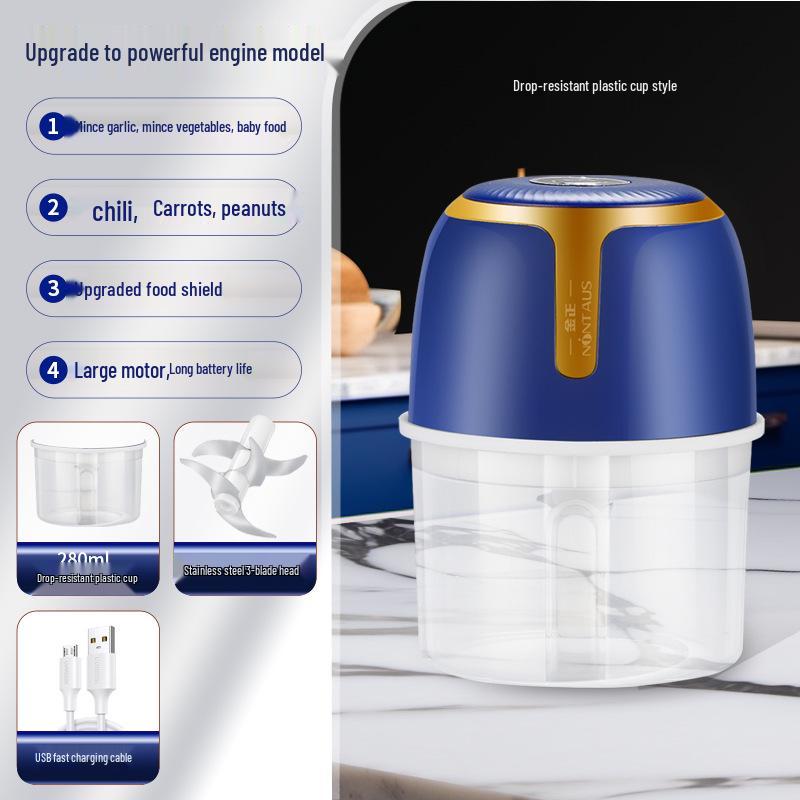 Electric Garlic Mincer & Masher: Garlic Press Grinder & Chili Chopper for Home Use