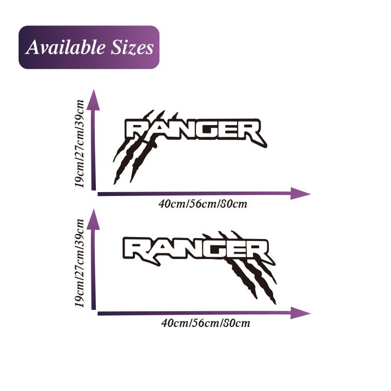 2Pcs Pickup Truck Ranger Car Stickers Decal Raptor SVT Bedside  Outline Claw Scratch Graphics Claws Decal Sticker Set 1990-