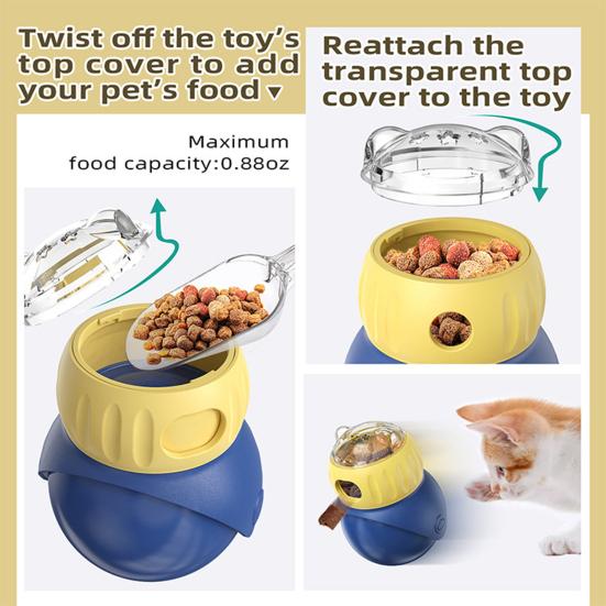 Interactive Treat Dispensing Toy for Dogs Cats Slow Puzzle Feeder Toy for IQ Training Mental Enrichment