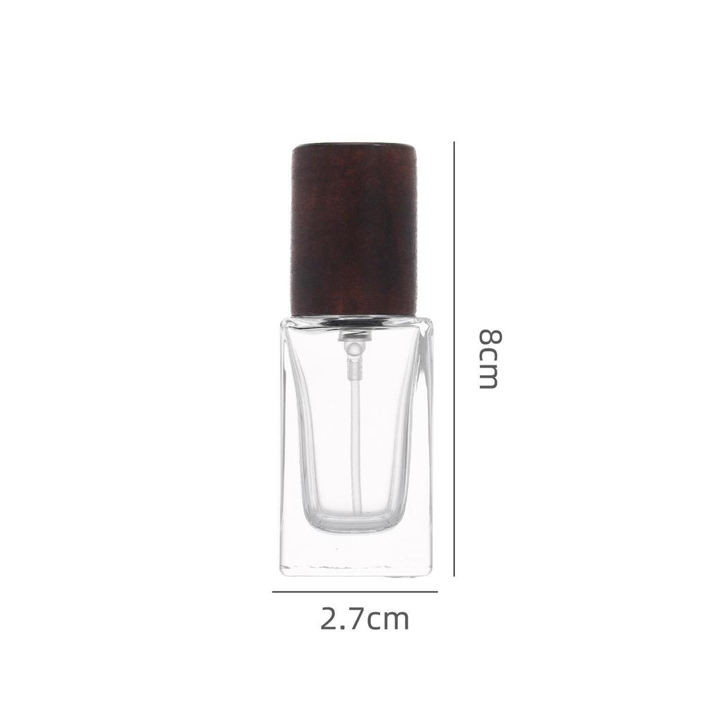 30ml Transparent Square Glass Perfume Bottle with Rounded Corners and Fine Mist Spray