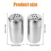 2 Pack Stainless Steel Pepper Shakers Rustproof Spice Dispensers With Precision Control For Kitchen Cooking And Outdoor BBQ