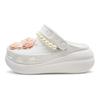 Crocs Crush Clog SIN3A White Peach Elegant Comfortable Hole Shoes Unisex White