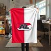 1 Stück AZ Alkmaar Aufdruck Flanelldecke, Hohe Qualität, Bequem für alle Jahreszeiten, Heimdekoration, Wärme und Komfort, Perfekt für Weihnachtsgeschenke