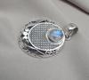 Rainbow Moonstone Pendant 925 Sterling Silver Moon Design Necklace June Birthstone Crystal Jewelry Gift