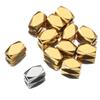 30 Stück Edelstahl Goldfarbe Abstandshalter Perlen Facettierte Abstandshalter Charms Anhänger für Armband Halskette Schmuckherstellung DIY