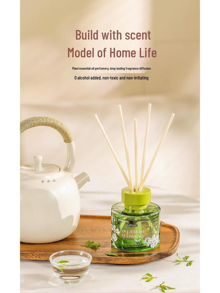 Floral Series Rattan Diffuser: Long-Lasting Flameless Essential Oil Air Freshener & Aromatherapy Gift Box