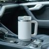 Tyeso 30oz/40oz Stainless Steel Water Bottles with Handle Straw Car Mug Travel Cups Thermal Iced Vacuum Insulated Coffee Cups