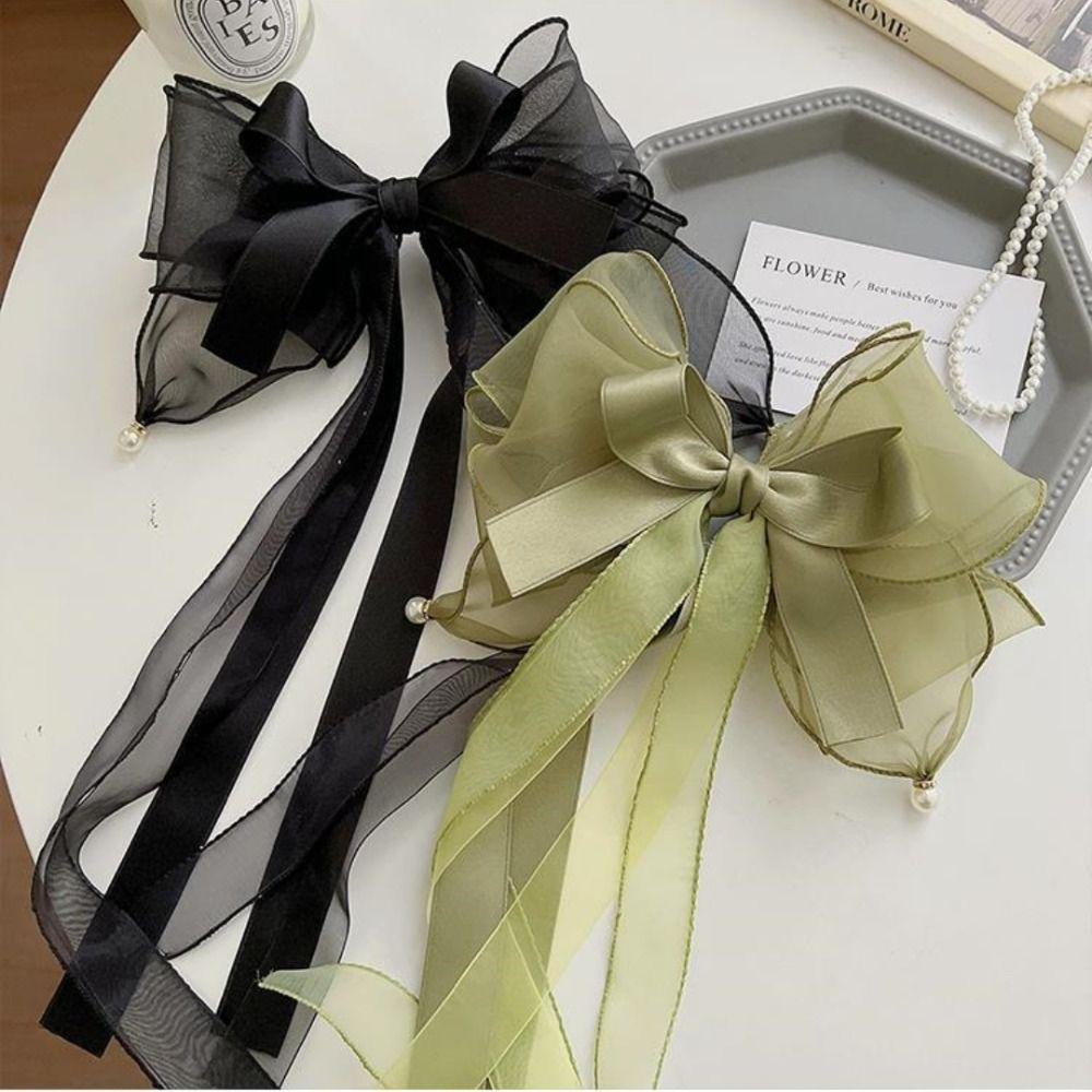 Sweet Chiffon Bow Hair Clip Elegant Hair Accessories New Girls Barrettes  Women Headwear Gift