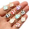 20pcs Enamel Fish Charms Pendant for Earrings Necklace Bracelet Findings Alloy Metal DIY Jewelry Making Accessories