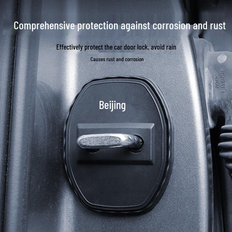 Beijing EU5 Car Door Lock Silicone Protective Cover - Anti-rust, Dustproof, Cushioning, Shock Absorbing